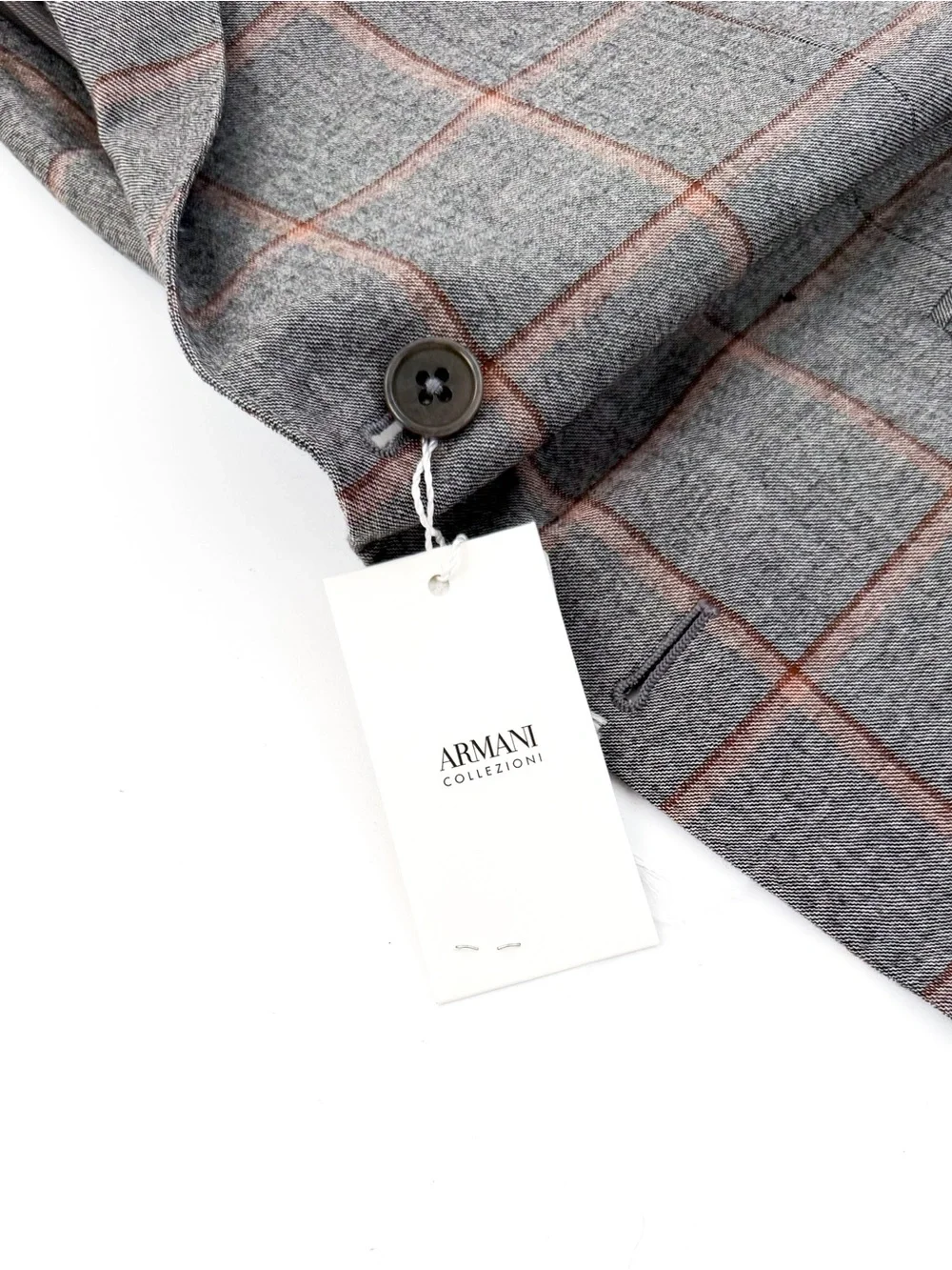 NWT NEW Armani Collezioni Gray Plaid Italian Wool Sport Coat Windowpane 40R